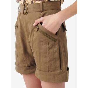 NEW IRO hano belted short in brown